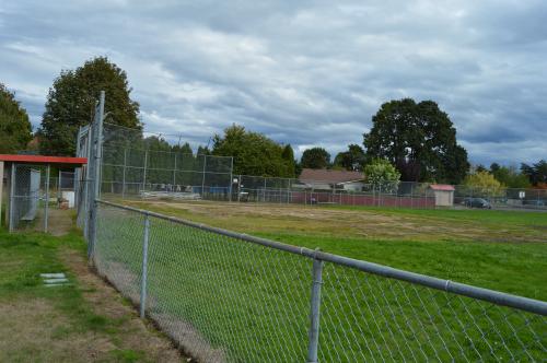 Baseball field at Hamlick Park