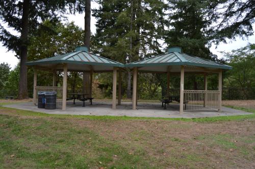 Gazebo and picnic tables