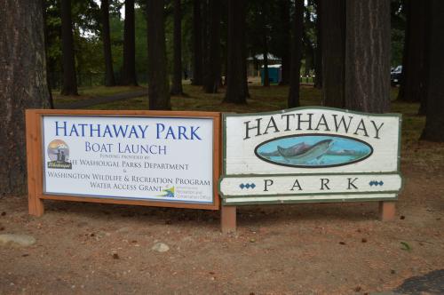 Hathaway Park Boat Launch Sign
