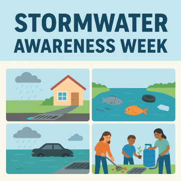 Stormwater Comic Style Graphic